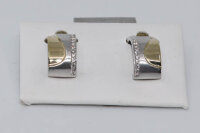 Silber Ohrring 925 BiColor Clips